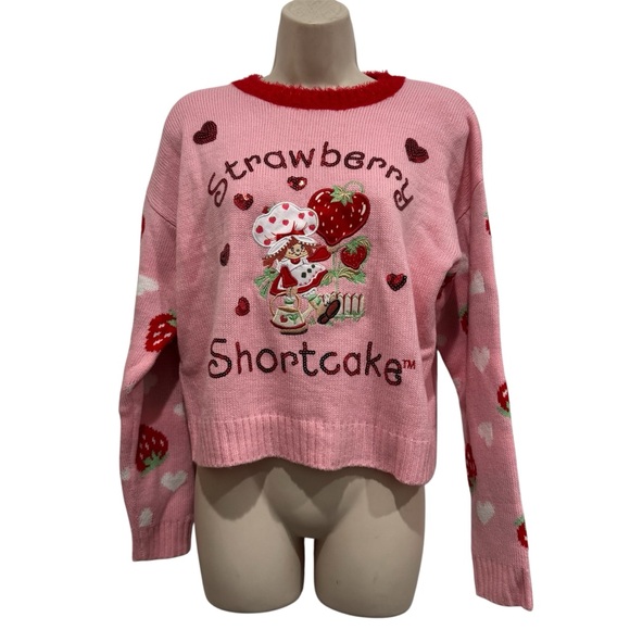 Strawberry Shortcake Sweaters - Strawberry Shortcake Pink Sweater Size S